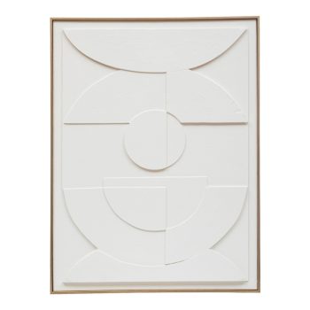 Διακοσμητικό τοίχου Louna pakoworld λευκό-φυσικό mdf 55x4x75εκ 199-000549