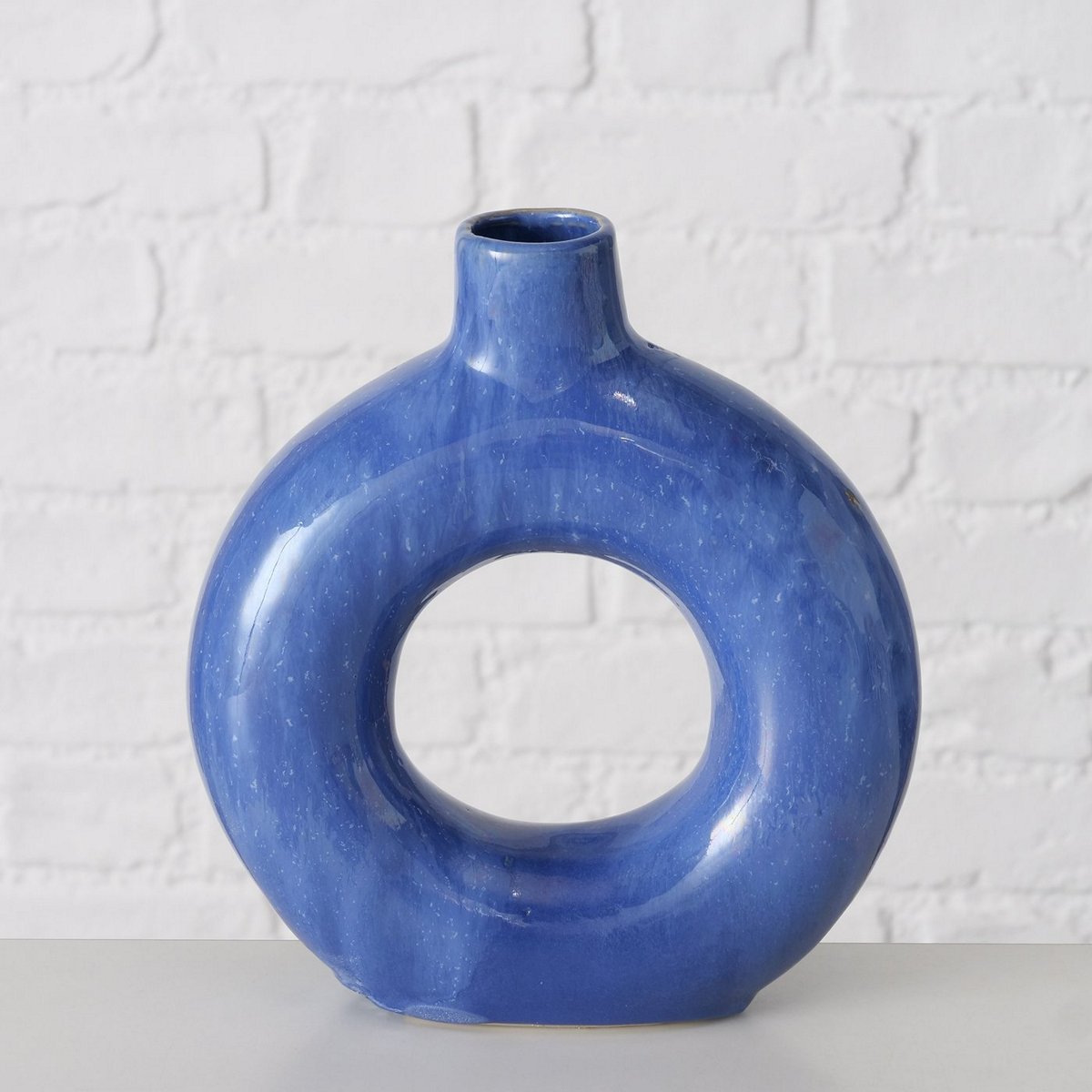 ΒΑΖΟ ΜΠΛΕ ΣΤΡΟΓΓΥΛΟ Peruya H21cm ΚΕΡΑΜΙΚΟ 20-23-760