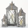 ΦΑΝΑΡΙ Set/3 ΞΥΛΟ ΓΚΡΙ H32-68cm