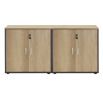 Alternative view of Nτουλάπια γραφείου τετράφυλλα Lotus  χρώμα φυσικό-ανθρακί 160x40x80εκ