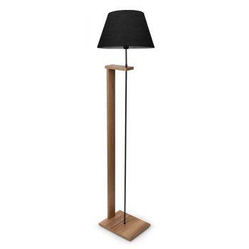 Φωτιστικό δαπέδου Lumino pakoworld Ε27 μαύρο-καρυδί Φ38x150εκ 202-000047
