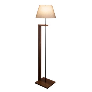 Φωτιστικό δαπέδου Lumino pakoworld Ε27 ivory-καρυδί Φ38x150εκ 202-000095