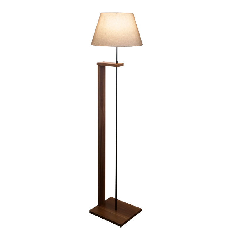 Φωτιστικό δαπέδου Lumino pakoworld Ε27 ivory-καρυδί Φ38x150εκ 202-000095