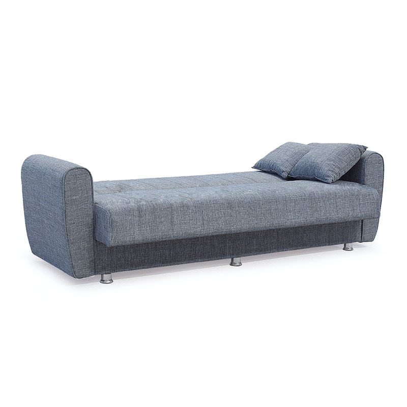 Kαναπές κρεβάτι Devoted 3θέσιος ύφασμα γκρι 210x75x80εκ - Image 3