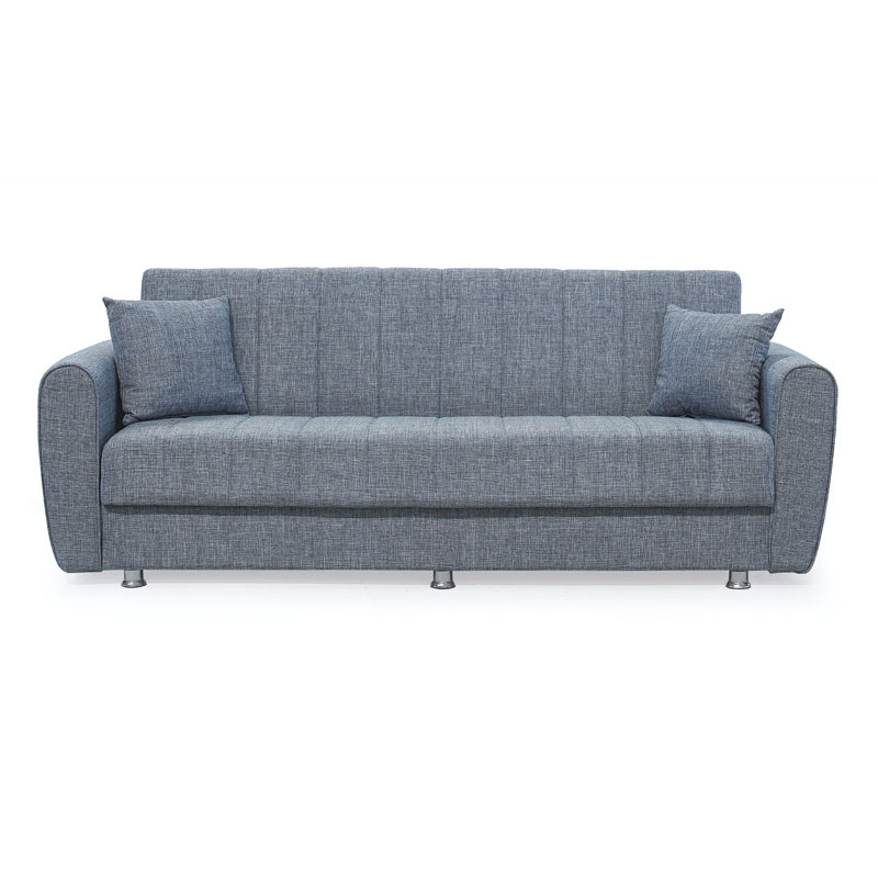 Kαναπές κρεβάτι Devoted 3θέσιος ύφασμα γκρι 210x75x80εκ - Image 4