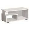 Τραπέζι σαλονιού Nellie pakoworld λευκό 90x45x45εκ 214-000029