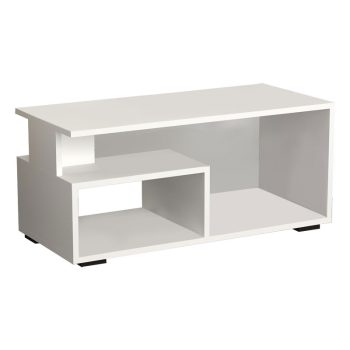 Τραπέζι σαλονιού Nellie pakoworld λευκό 90x45x45εκ 214-000029