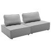 Σετ πολυθρόνων 2τεμ Ferris pakoworld ύφασμα γκρι 199x99.5x71.5εκ 222-000032
