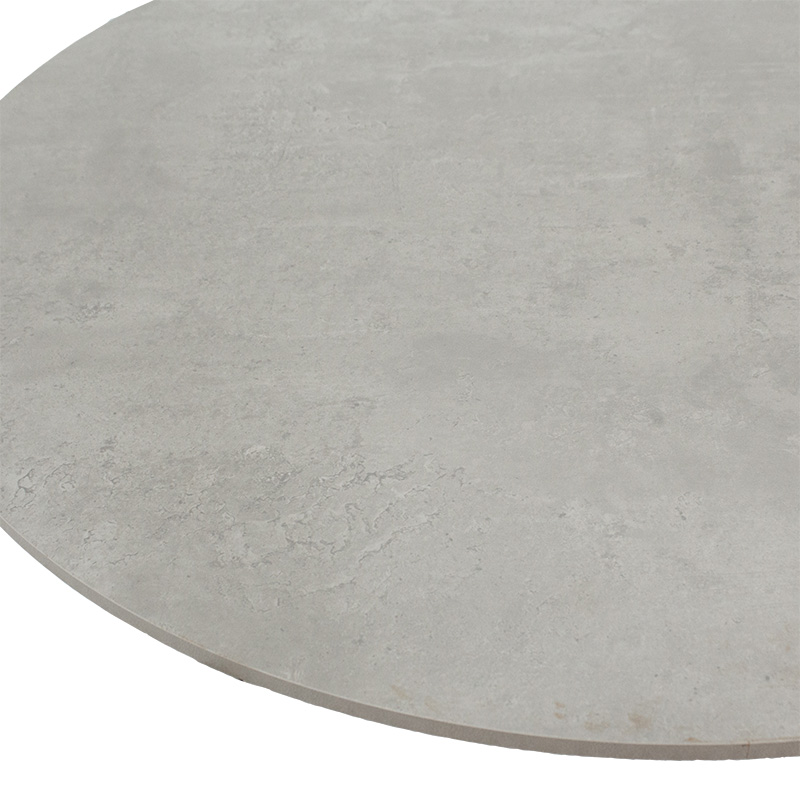 Τραπέζι Gianno γκρι cement-πόδι μαύρο Φ120x76εκ - Image 2