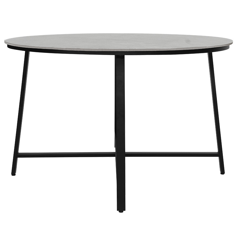 Τραπέζι Gianno γκρι cement-πόδι μαύρο Φ120x76εκ - Image 4