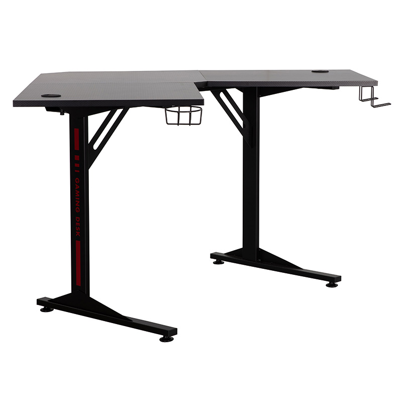 Γωνιακό γραφείο gaming Braxton μαύρο 120x120x76εκ - Image 3