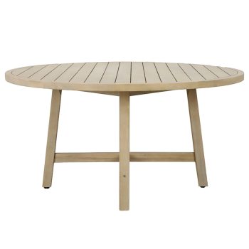 Τραπέζι Spice pakoworld φυσικό ξύλο ακακία Φ150x75εκ 228-000001
