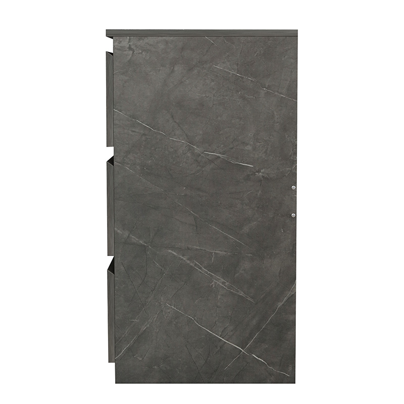 Συρταριέρα Cindy 6 συρταριών γκρι μαρμάρου 120x40x75εκ - Image 3