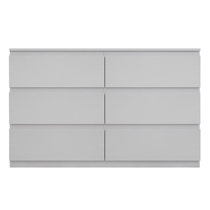 Συρταριέρα Cindy 6 συρταριών λευκό 120x40x75εκ - Image 2