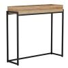 Κονσόλα Mentez pakoworld φυσικό-μαύρο 100x30x90εκ 230-000013