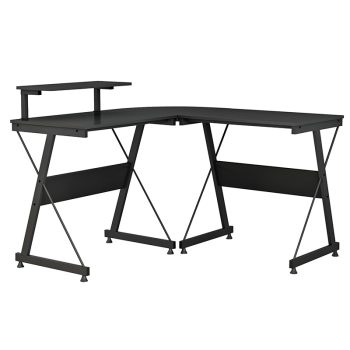 Γραφείο Gaming γωνιακό Arien pakoworld μαύρο 120x120x87εκ 230-000020