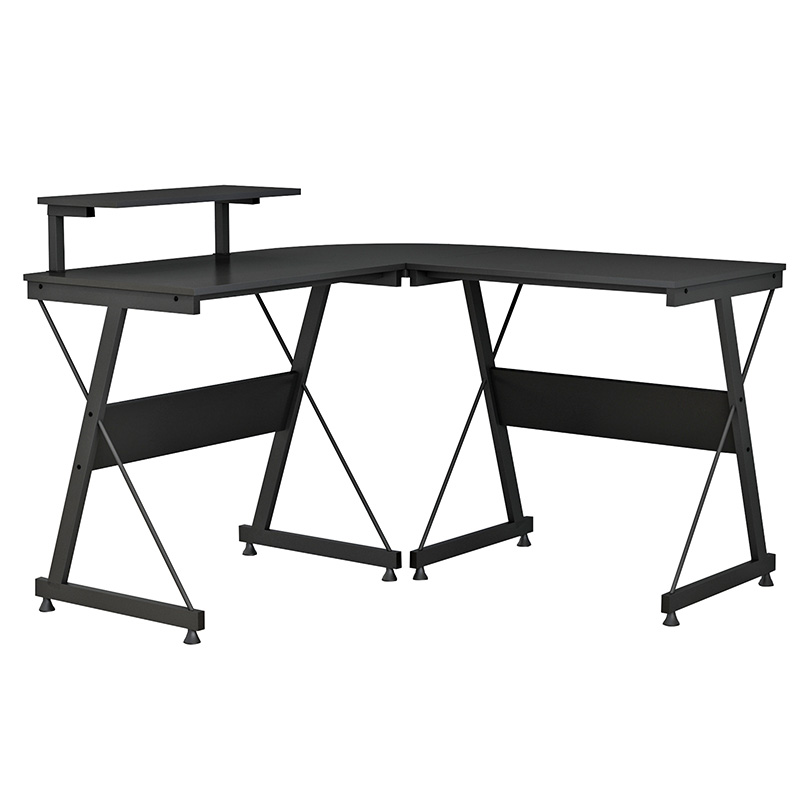 Γραφείο Gaming γωνιακό Arien pakoworld μαύρο 120x120x87εκ 230-000020