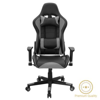 Καρέκλα γραφείου gaming Miel pakoworld PU μαύρο-γκρι 232-000002