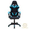 Καρέκλα γραφείου gaming Leoni pakoworld PU μαύρο-μπλε 232-000006