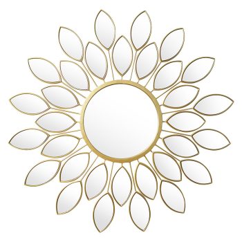 Καθρέπτης Flower pakoworld χρυσό 83x2.5x83εκ 233-000002