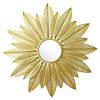 Καθρέπτης Leaf pakoworld χρυσό 94x6x94εκ 233-000003