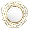 Καθρέπτης Round 2 pakoworld χρυσό 71x2.5x71εκ 233-000005