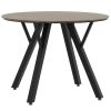 Tραπέζι Annie pakoworld MDF καφέ μαρμάρου-μαύρο Φ100x76εκ 235-000005