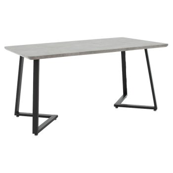Tραπέζι Garren pakoworld MDF cement-μαύρο 150x90x75εκ 235-000012