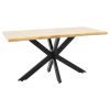 Tραπέζι Gilman pakoworld MDF sonoma-μαύρο 150x90x75εκ 235-000021