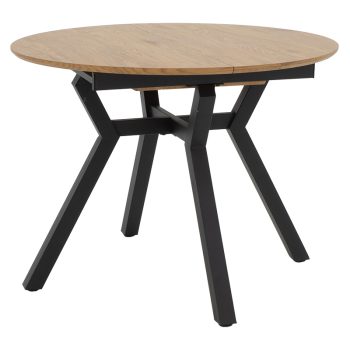 Alternative view of Tραπέζι Frances  επεκτεινόμενο MDF sonoma-μαύρο 100-140x100x75εκ