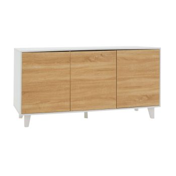 Μπουφές Metro pakoworld λευκό-sonoma 154x40x76εκ 235-000032