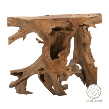 Κονσόλα Root pakoworld χειροποίητη teak ξύλο φυσικό 100x40x80εκ 238-000002