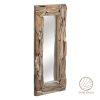 Καθρέπτης Areli pakoworld μασίφ ξύλο φυσικό 40x6x80εκ 238-000010