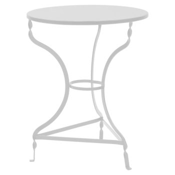 Τραπέζι Noah pakoworld μεταλλικό λευκό Φ58x72εκ 243-000076