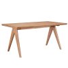 Τραπέζι Winslow pakoworld ξύλο rubberwood ανοικτό καρυδί 160x85x75εκ 247-000001