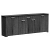 Μπουφές Kinley pakoworld grey-wenge 210x40x82εκ 248-000008