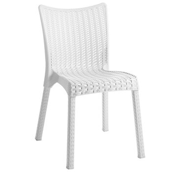 Καρέκλα Confident pakoworld PP λευκό 253-000040