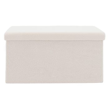 Alternative view of Σκαμπό-μπαούλο Forward  ύφασμα μπουκλέ ivory 76.5x38x37.5εκ