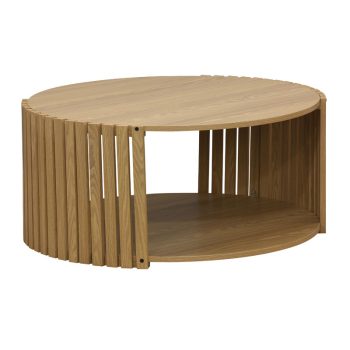 Τραπέζι σαλονιού Heavenly pakoworld MDF φυσικό Φ83x38εκ 260-000012