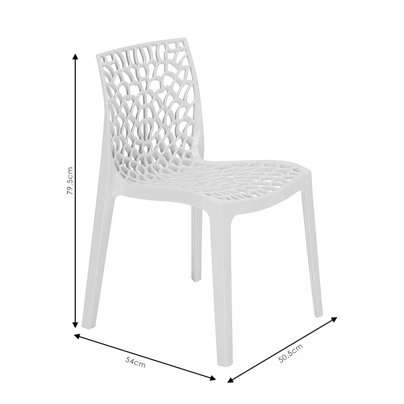 Καρέκλα Hush με UV protection PP λευκό 50.5x54x79.5εκ. - Image 5