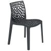 Καρέκλα Hush pakoworld με UV protection PP μαύρο 50.5x54x79.5εκ. 262-000010