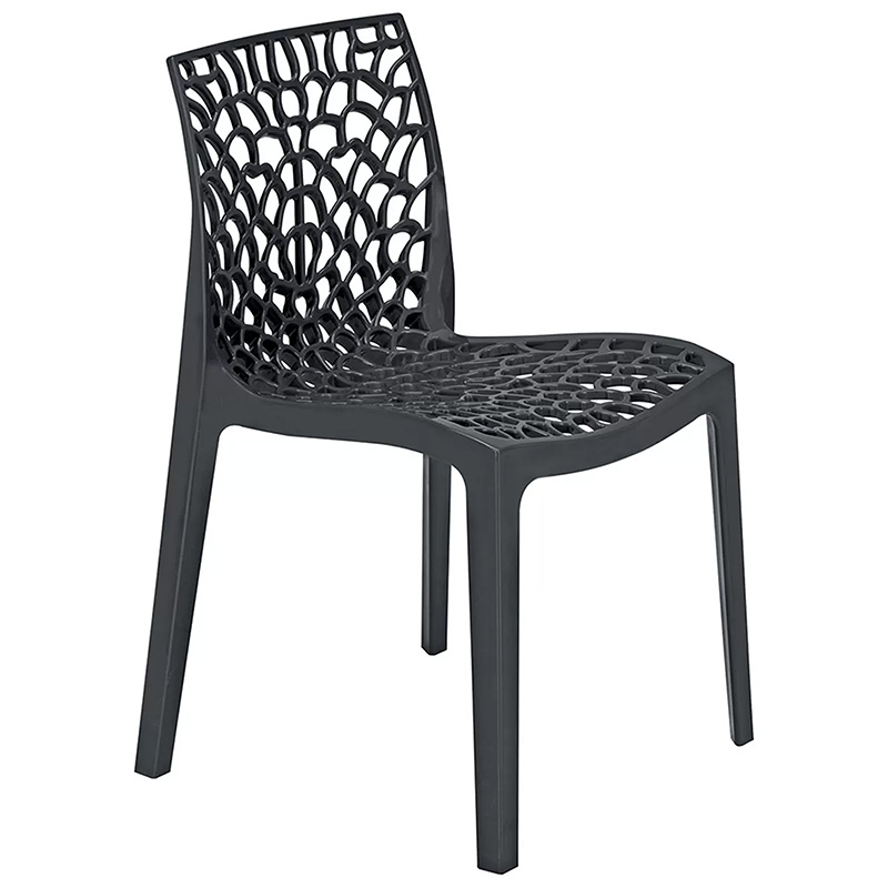 Καρέκλα Hush pakoworld με UV protection PP μαύρο 50.5x54x79.5εκ. 262-000010