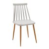 Καρέκλα Aurora pakoworld PP γκρι-φυσικό πόδι 43x48x79εκ. 262-000015