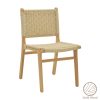 Καρέκλα Julien pakoworld rubberwood φυσικό-έδρα φυσικό σχοινί 61x54x85εκ 263-000007