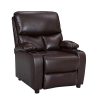 Πολυθρόνα relax με ποτηροθήκη Gartia pakoworld  καφέ PU 79x94x102εκ 269-000002