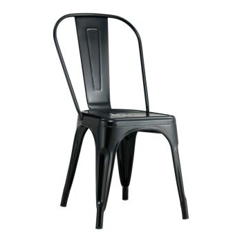Καρέκλα Utopia pakoworld μαύρο μέταλλο 44x44x85εκ 270-000006