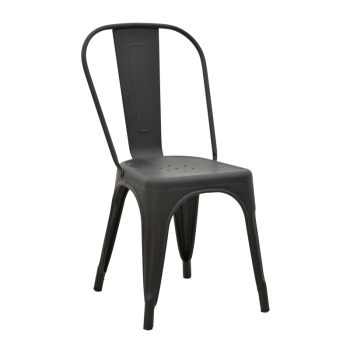 Καρέκλα Utopia pakoworld μαύρο ματ μέταλλο 44x44x85εκ 270-000009