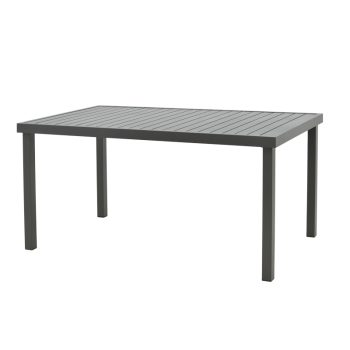 Τραπέζι Kliton  pakoworld αλουμινίου ανθρακί 150x80x74εκ 288-000007