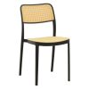 Καρέκλα Westley pakoworld pp φυσικό-μαύρο 55x47x81εκ 292-000002