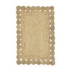 Χαλί Doze Inart μπεζ 100% γιούτα 120x180x1εκ 302-000010